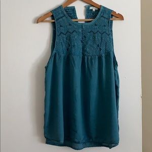 Aritzia Wilfred 100% modal blue top